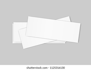 brochure magazine, white paper stack isolated on gray, changeable background.