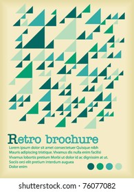 Brochure with many blue triangles