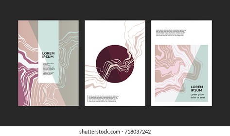 Brochure. Marble wall texture and background. Eps10 vector.
