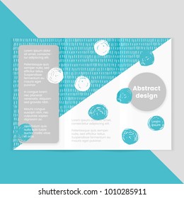 Brochure in memphis style, abstract vector design