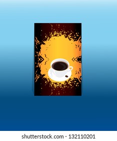 Brochure menu for restaurant, cafe on a blue background.Vector
