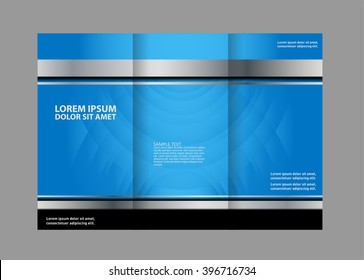Brochure mock up design template for business, education, advertisement. Trifold booklet editable printable vector illustration.
