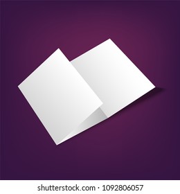 Brochure mock up template vector illustration. Mock Up Template Ready For Your Design.