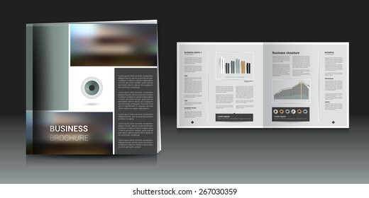 Brochure, newsletter, annual report layout template. Business background concept. 