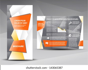 brochure origami element design