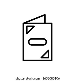 Brochure with outline icon vector