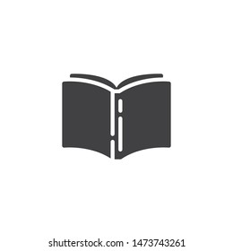 Brochure pages vector icon. filled flat sign for mobile concept and web design. Open book glyph icon. Symbol, logo illustration. Vector graphics