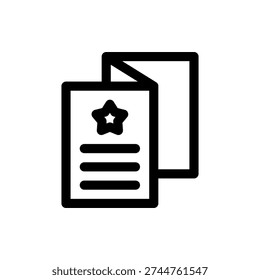Brochure Pamphlet Leaflet Catalog Icon Design
