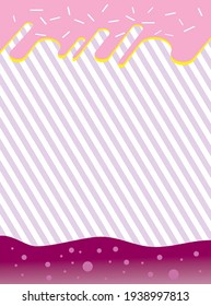 Brochure or pamphlet template with purple and pink dominant color