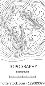 Brochure, poster, advertising design. Vector contour topographic map background. Topography and geography map grid abstract backdrop. Business concept. Vector illustration