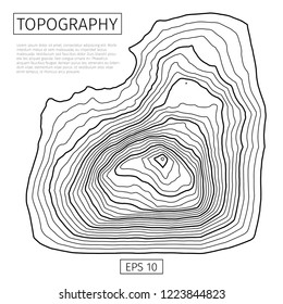Brochure, poster, advertising design. Vector contour topographic map background. Topography and geography map grid abstract backdrop. Business concept. Vector illustration