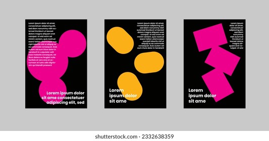 Brochure, poster, and flyer template design in vector. Can be use in social media branding, retro design,  business presentations