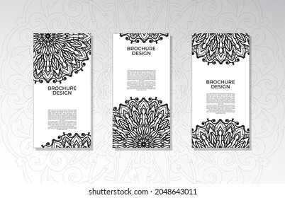 Folleto o afiche con mandala EPS 10