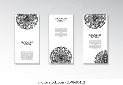 Brochure or poster with mandala EPS 10