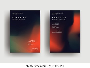 brochure poster template. retro vintage Covers Design. fluid gradient background design. retro front page design for Banner, Poster, Flyer, Invitation and Annual Report