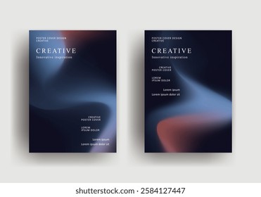 brochure poster template. retro vintage Covers Design. fluid gradient background design. retro front page design for Banner, Poster, Flyer, Invitation and Annual Report