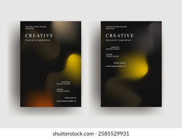 brochure poster template. retro vintage Covers Design. fluid gradient background design. retro front page design for Banner, Poster, Flyer, Invitation and Annual Report