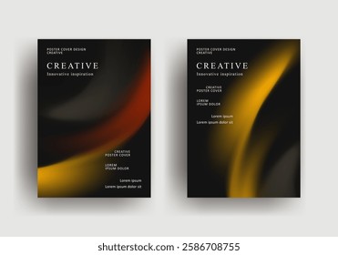 brochure poster template. retro vintage Covers Design. fluid gradient background design. retro front page design for Banner, Poster, Flyer, Invitation and Annual Report