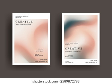 brochure poster template. retro vintage Covers Design. fluid gradient background design. retro front page design for Banner, Poster, Flyer, Invitation and Annual Report