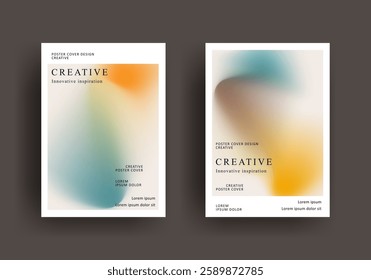 brochure poster template. retro vintage Covers Design. fluid gradient background design. retro front page design for Banner, Poster, Flyer, Invitation and Annual Report