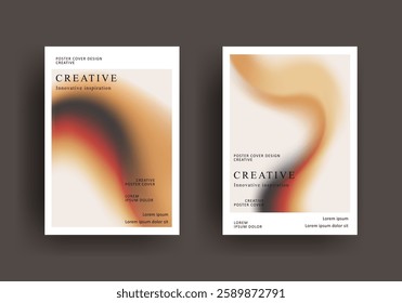 brochure poster template. retro vintage Covers Design. fluid gradient background design. retro front page design for Banner, Poster, Flyer, Invitation and Annual Report