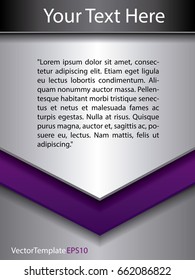brochure purple and silver template