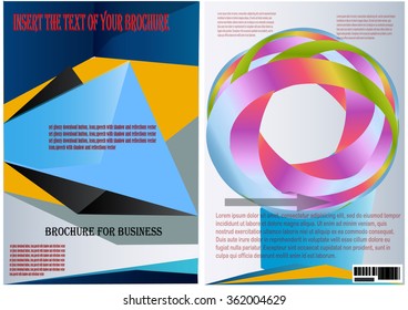 The brochure  rainbow  circle for business. Abstraction,template for representation various directions. brochure. text, Rainbow. background