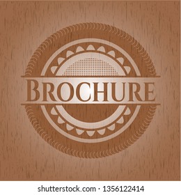 Brochure realistic wood emblem