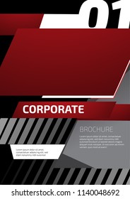 Brochure red and black design 