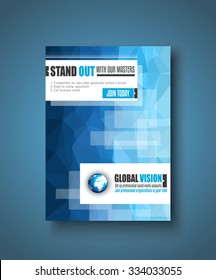 brochure responsive template, Flyer Design or Depliant Cover for business presentation and magazine covers.