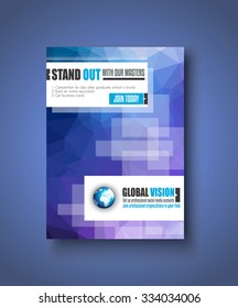 brochure responsive template, Flyer Design or Depliant Cover for business presentation and magazine covers.