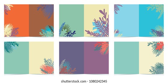 Brochure set with tropical theme. vector art illustration.