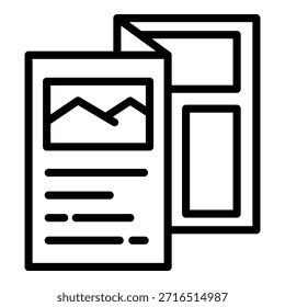 Folleto Colección de icono de Vector simple