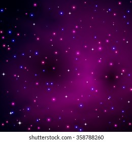 Brochure star and space template. Vector Universe background for presentation design.