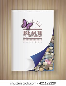 brochure with summer design. place for your text.