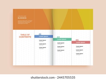 Brochure Table of Contents Template