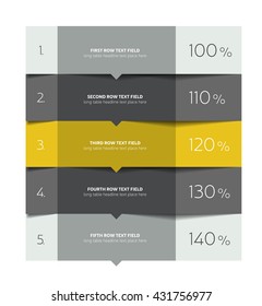 Brochure table, schedule.