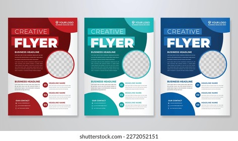brochure template a4 corporate flyer, business annual report, minimalist style, modern layout, company presentation