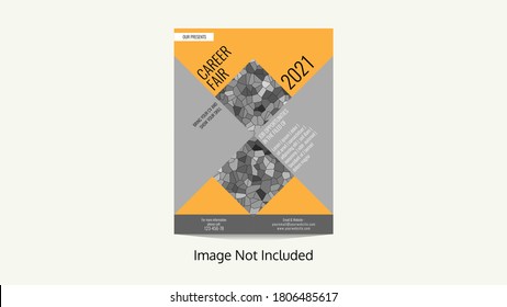 Brochure Template about Job Fair, Recruitment Employement. Can be used for brochure, flyer, poster for your futsal business ads