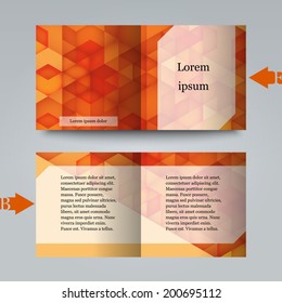 Brochure template with abstract background