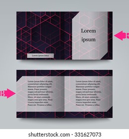 Brochure template with abstract background. Eps 10 Vector illustration. 