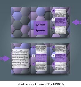 Brochure template with abstract background. Eps 10 Vector illustration. 