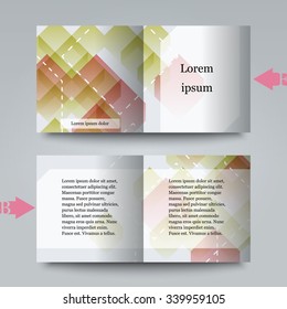  Brochure template with abstract background. Eps 10 Vector illustration. 