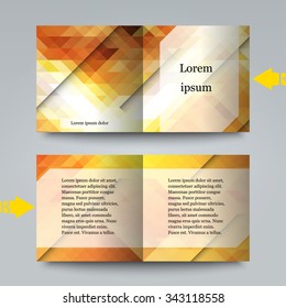 Brochure template with abstract background. Eps 10 Vector illustration. 