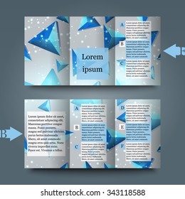 Brochure template with abstract background. Eps 10 Vector illustration. 