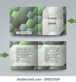Brochure template with abstract background. Eps 10 Vector illustration. 