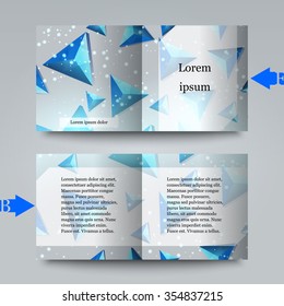 Brochure template with abstract background. Eps 10 Vector illustration. 