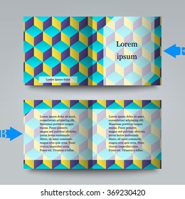 Brochure template with abstract background. Eps 10 Vector illustration