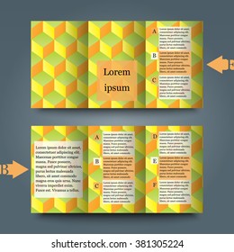 Brochure template with abstract background. Eps 10 Vector illustration