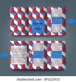 Brochure template with abstract background. Eps 10 Vector illustration